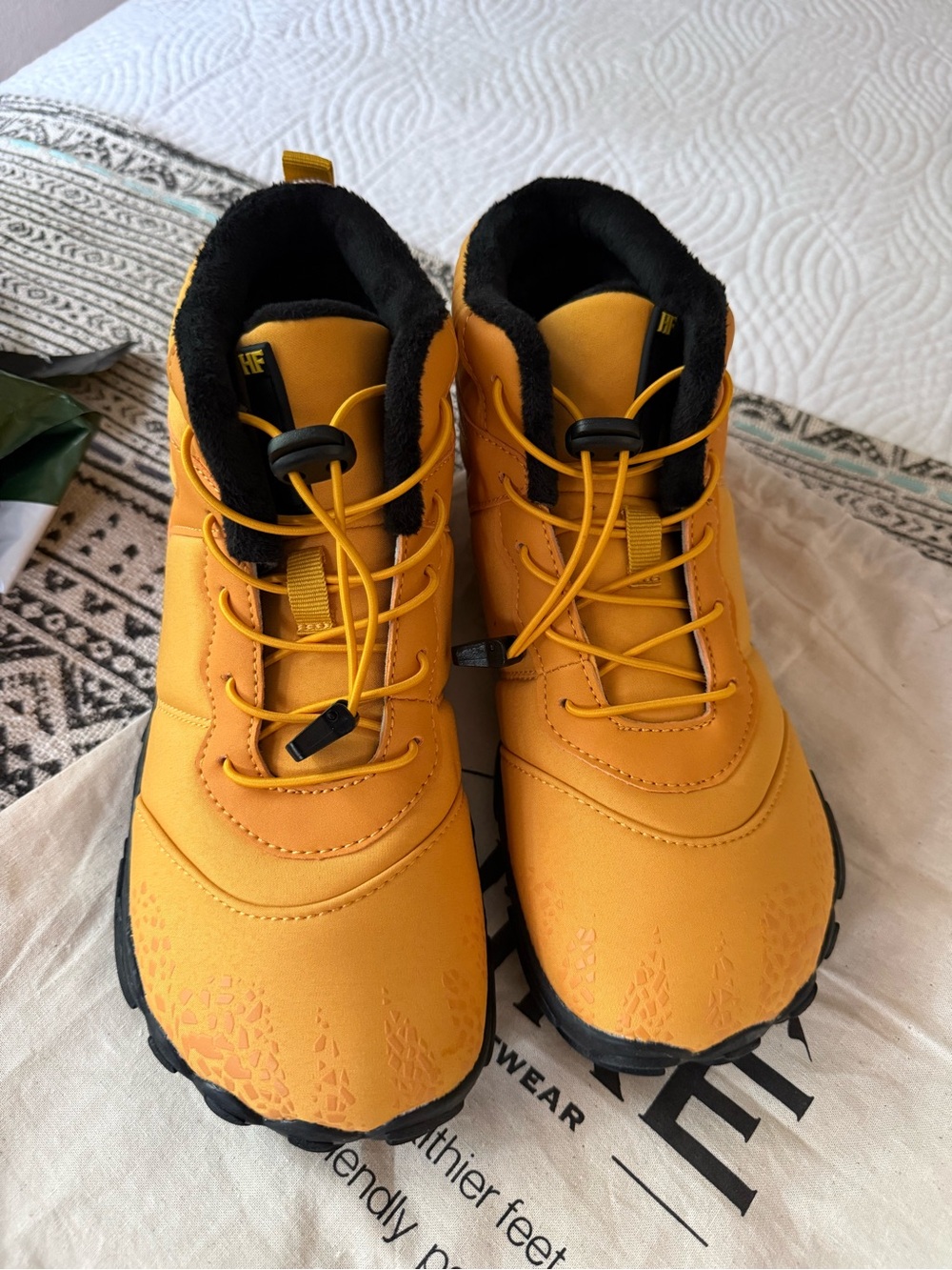 Barefoot Winter Boots Brand New Mustard Yellow